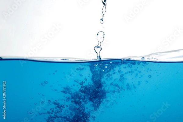 Obraz blue water surface with splash