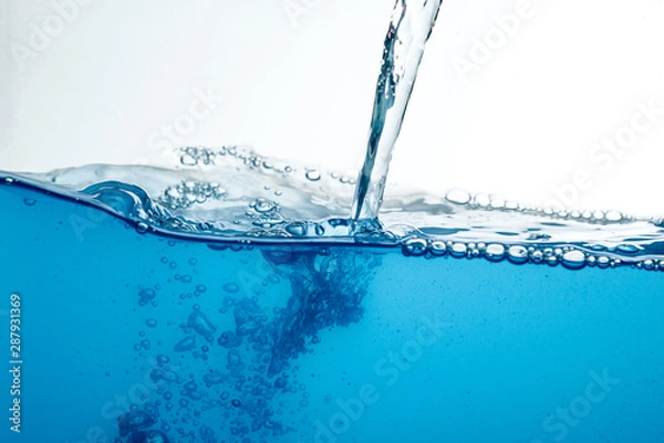 Obraz blue water surface with splash