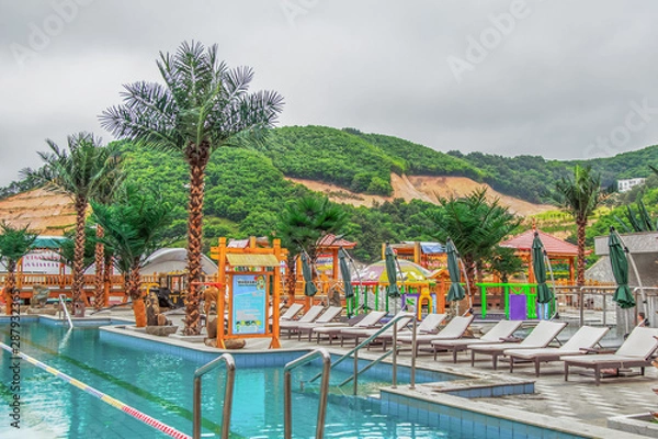 Obraz swimming pool in tropical resort