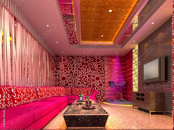 Obraz 3D Club Room, Hall