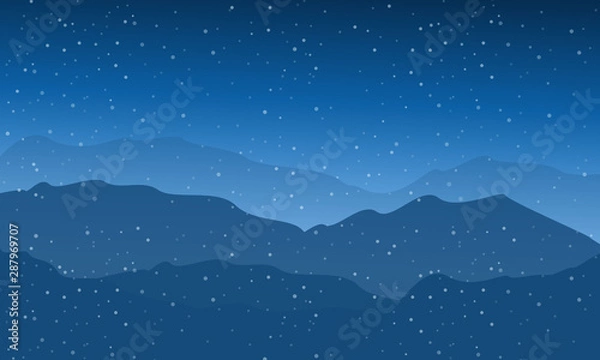 Obraz Night View Landscape Background