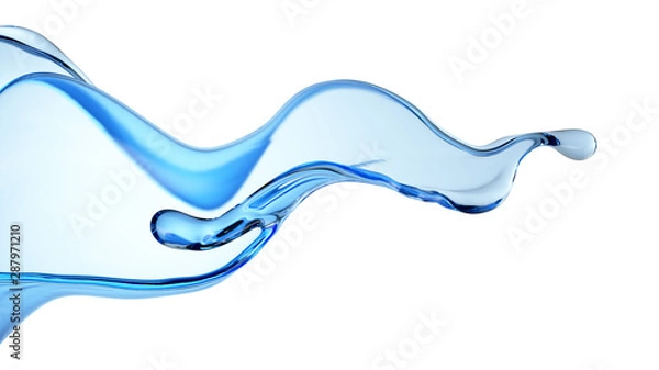 Obraz Splash fluid. 3d illustration, 3d rendering.