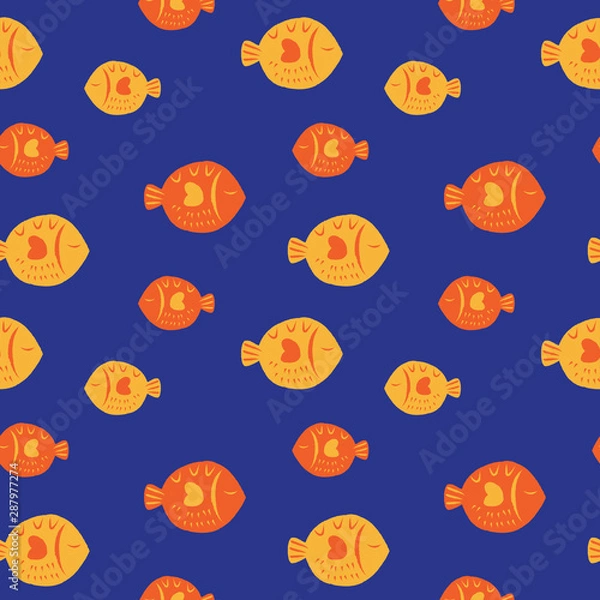 Fototapeta Fish print pattern