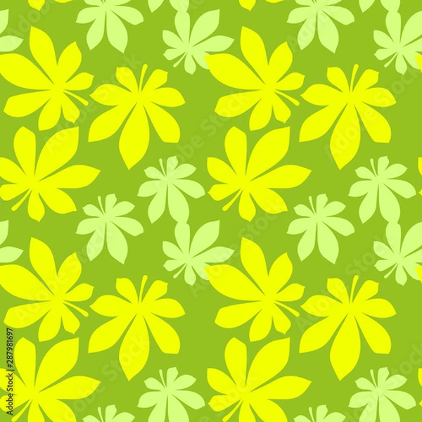 Obraz Autumn seamless pattern. Endless elegant texture with leaves. Tempate for design fabric, backgrounds, wrapping paper, package.