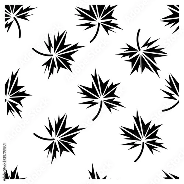 Obraz simple seamless pattern a leaf design vector
