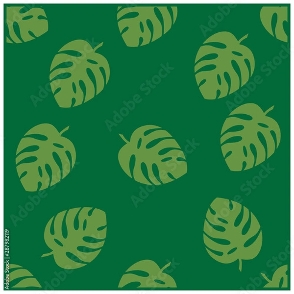 Obraz simple seamless pattern a leaf design vector