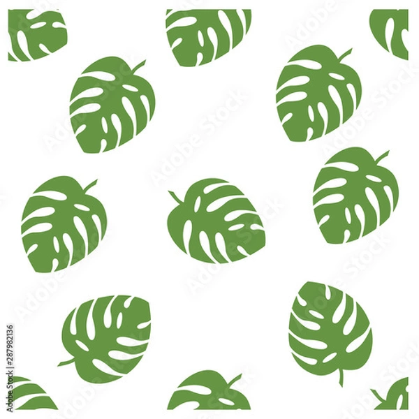 Obraz simple seamless pattern a leaf design vector