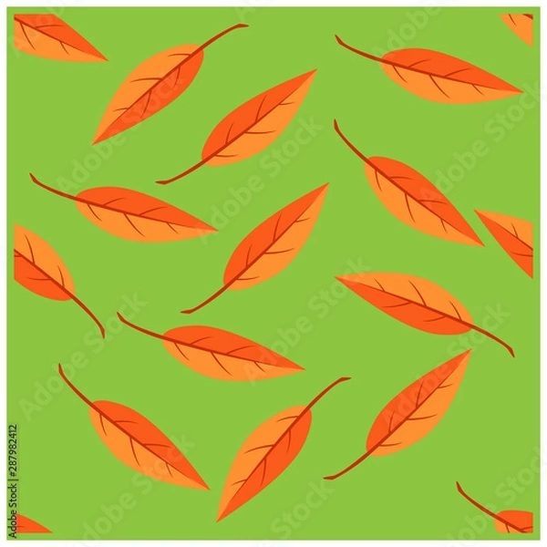 Obraz simple seamless pattern a leaf design vector