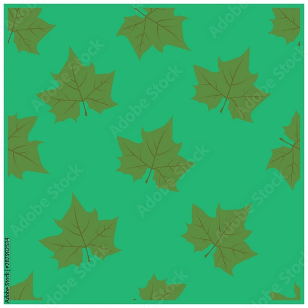 Obraz simple seamless pattern a leaf design vector