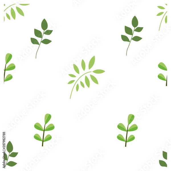 Obraz simple seamless pattern a leaf design vector