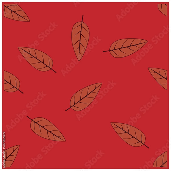 Obraz simple seamless pattern a leaf design vector