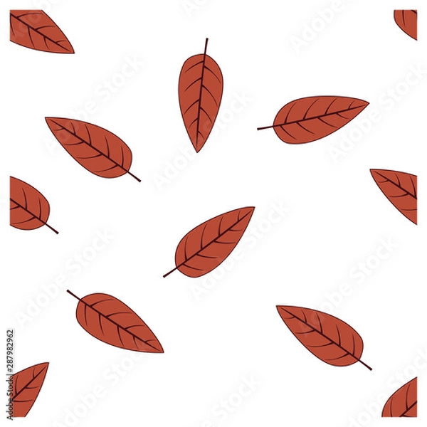 Obraz simple seamless pattern a leaf design vector
