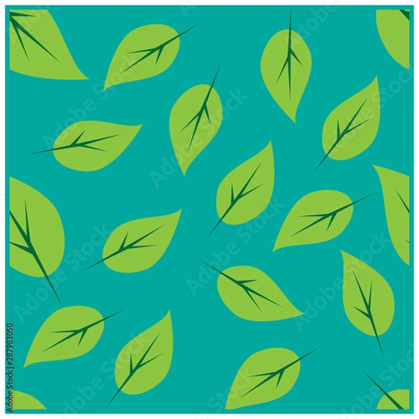 Obraz simple seamless pattern a leaf design vector
