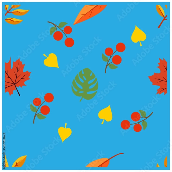 Obraz simple seamless pattern a leaf design vector