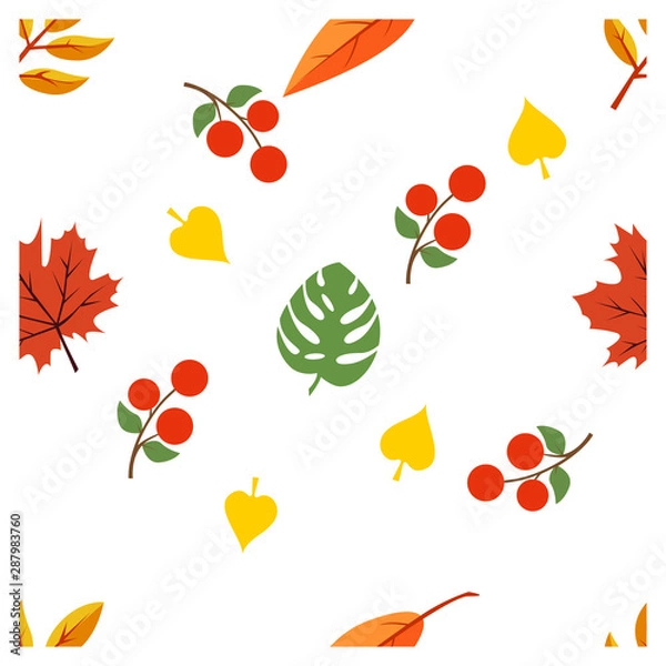 Obraz simple seamless pattern a leaf design vector