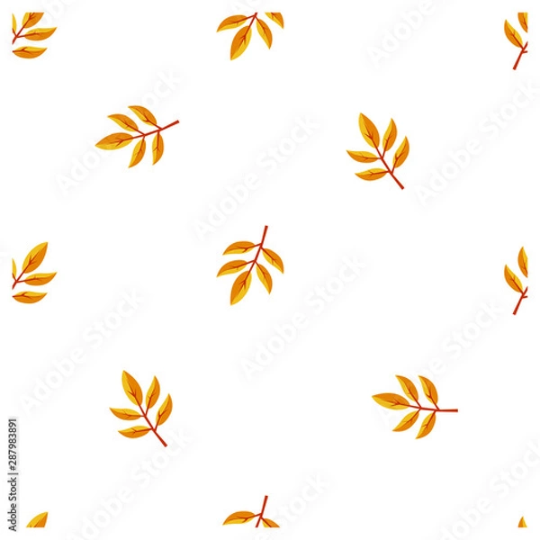 Obraz simple seamless pattern a leaf design vector