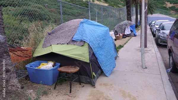 Obraz Obóz dla bezdomnych w Los Angeles