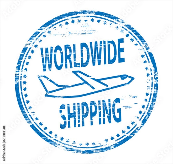 Obraz Worldwide Shipping Rubber Stamp