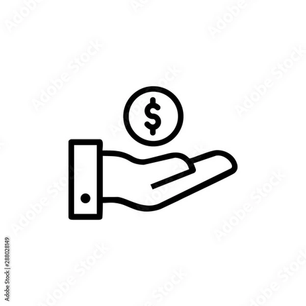 Obraz Give money icon logo