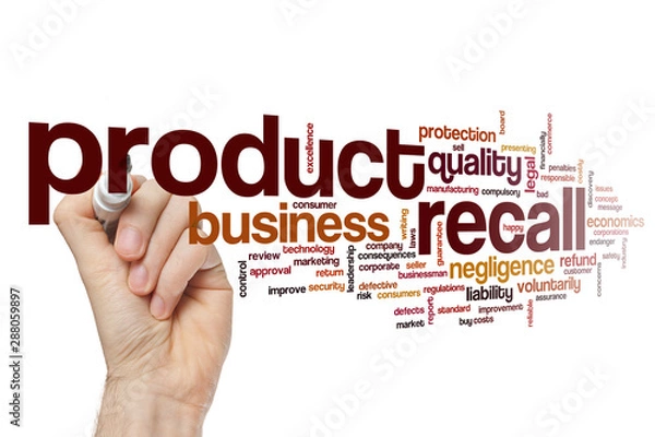 Fototapeta Product recall word cloud