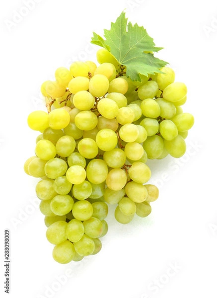 Obraz Ripe sweet grapes on white background