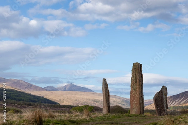 Obraz machrie moor standing stones in arran