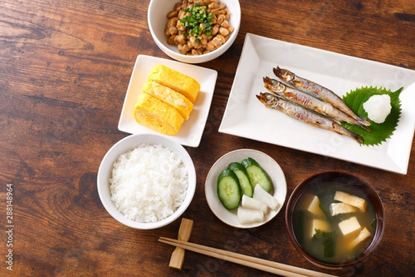 Obraz 和食イメージ、テーブル