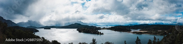 Obraz clouds over lake