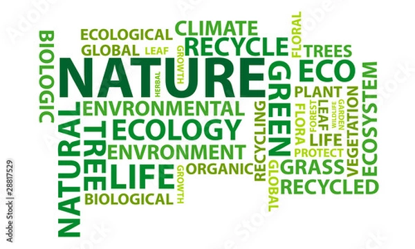 Obraz Nature word cloud