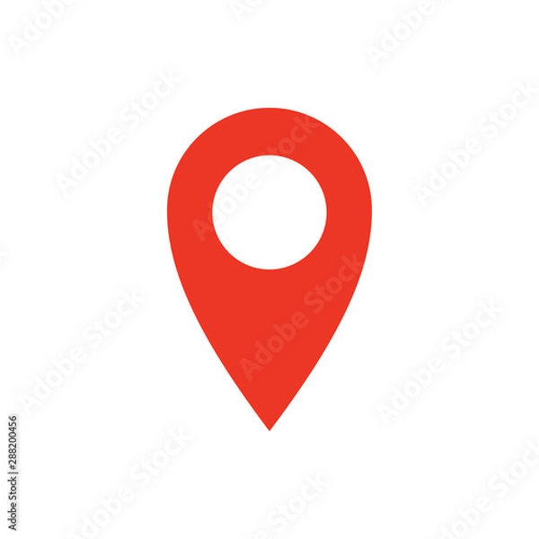 Obraz Pin Location Mark Sign Icon Vector Illustration