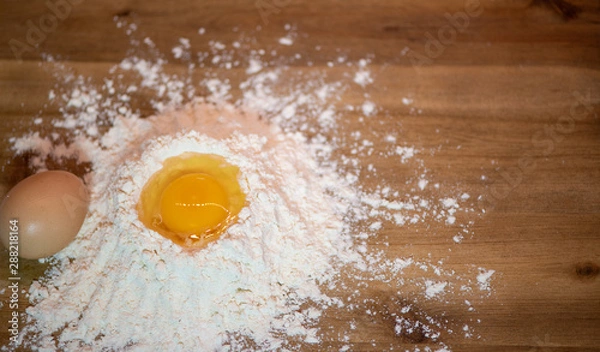 Obraz egg on flour means for making bread