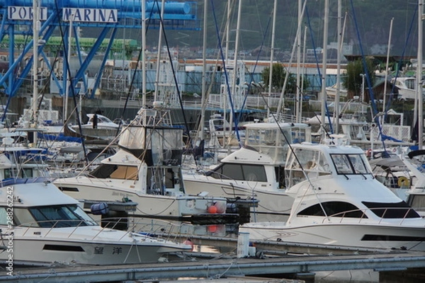 Obraz 港の夕暮れ