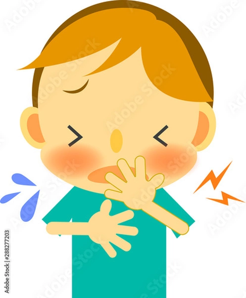 Fototapeta 男の子　咳