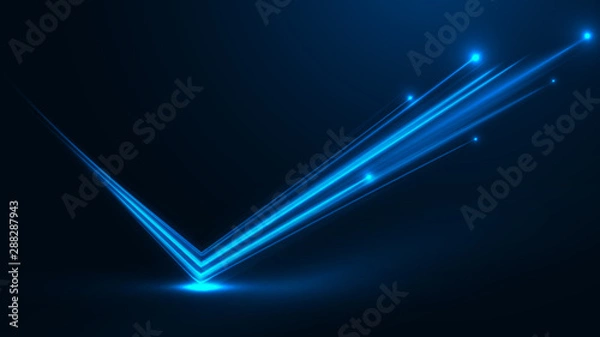 Obraz Neon glowing linear stream rebound