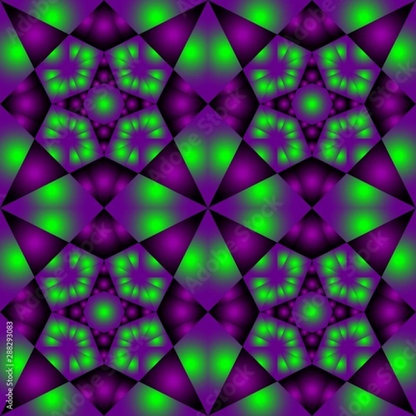 Fototapeta Seamless endless repeating multicolored bright ornament of different colors