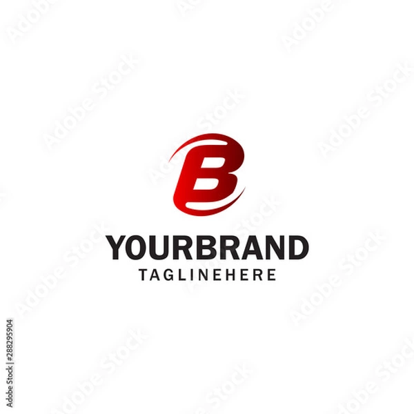 Obraz letter B spin rotation logo design concept template