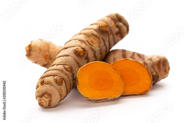 Obraz Turmeric isolated on white background