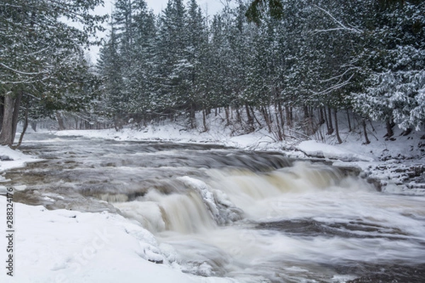 Obraz Ocqueoc Falls in winter