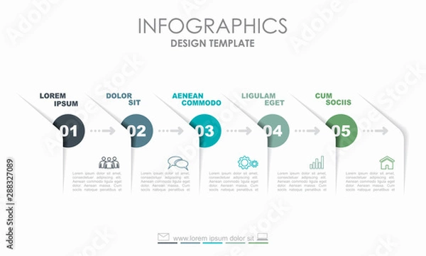 Obraz Infographic design template with place for your data. Vector illustration.