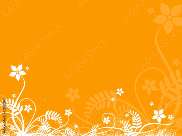 Obraz design element fin orange background