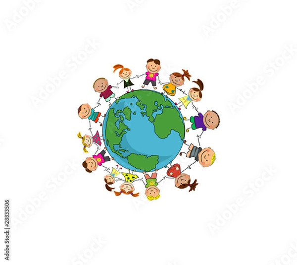 Fototapeta vector happy kids