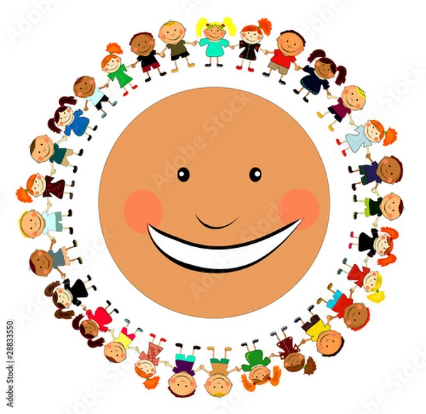 Fototapeta vector happy kids