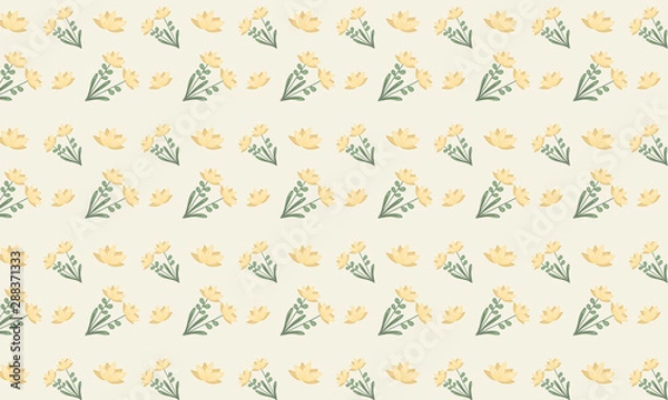 Fototapeta Yellow Rhododendron Flower Pattern Background