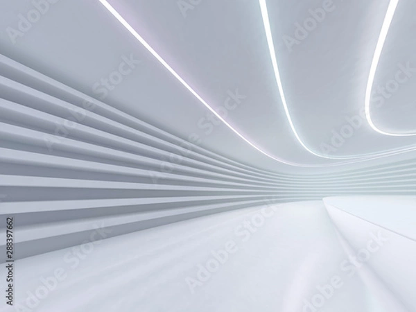 Fototapeta Abstract modern architecture background. 3D