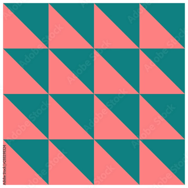Fototapeta Barn quilt pattern, Patchwork design, Abstract geometric tiled trail Vector illustration