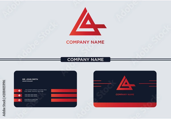 Fototapeta Creative Letter A B C Logo