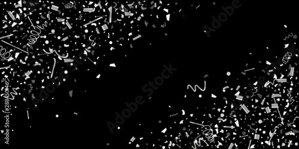 Obraz Silver shine texture on a black background.