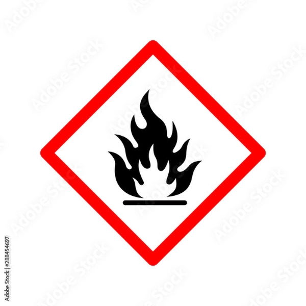 Fototapeta flammable icon vector design template