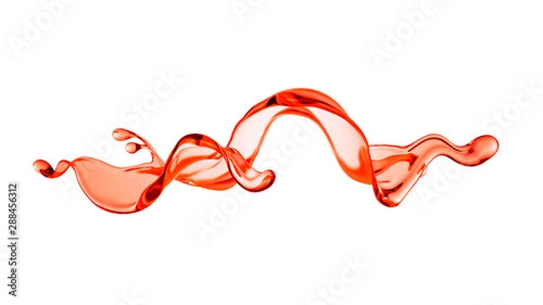 Fototapeta Splash fluid. 3d illustration, 3d rendering.