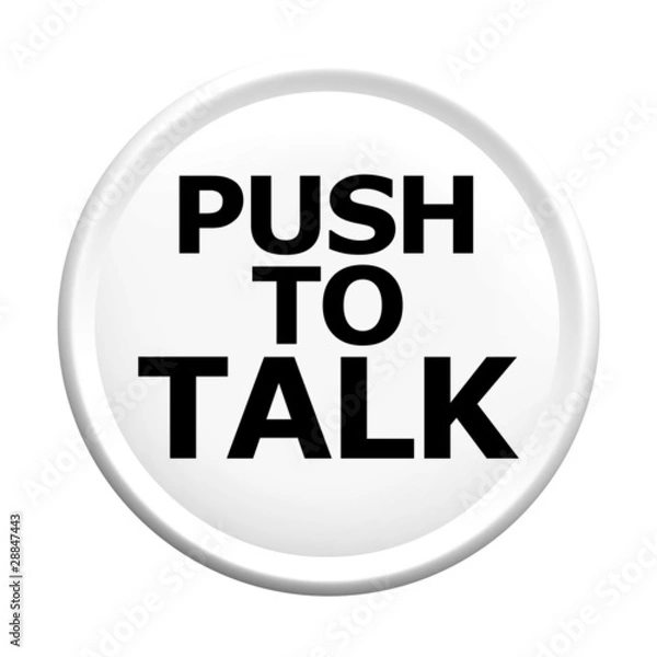 Fototapeta push to talk - button